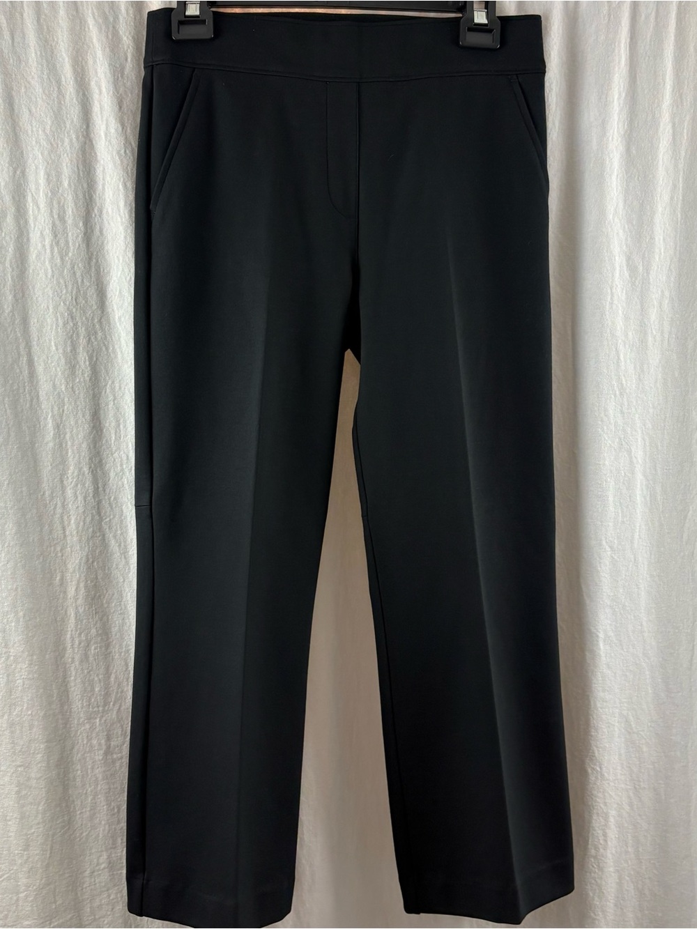 SPANX Black Straight-Leg Cropped Trousers M - Picture 4 of 10